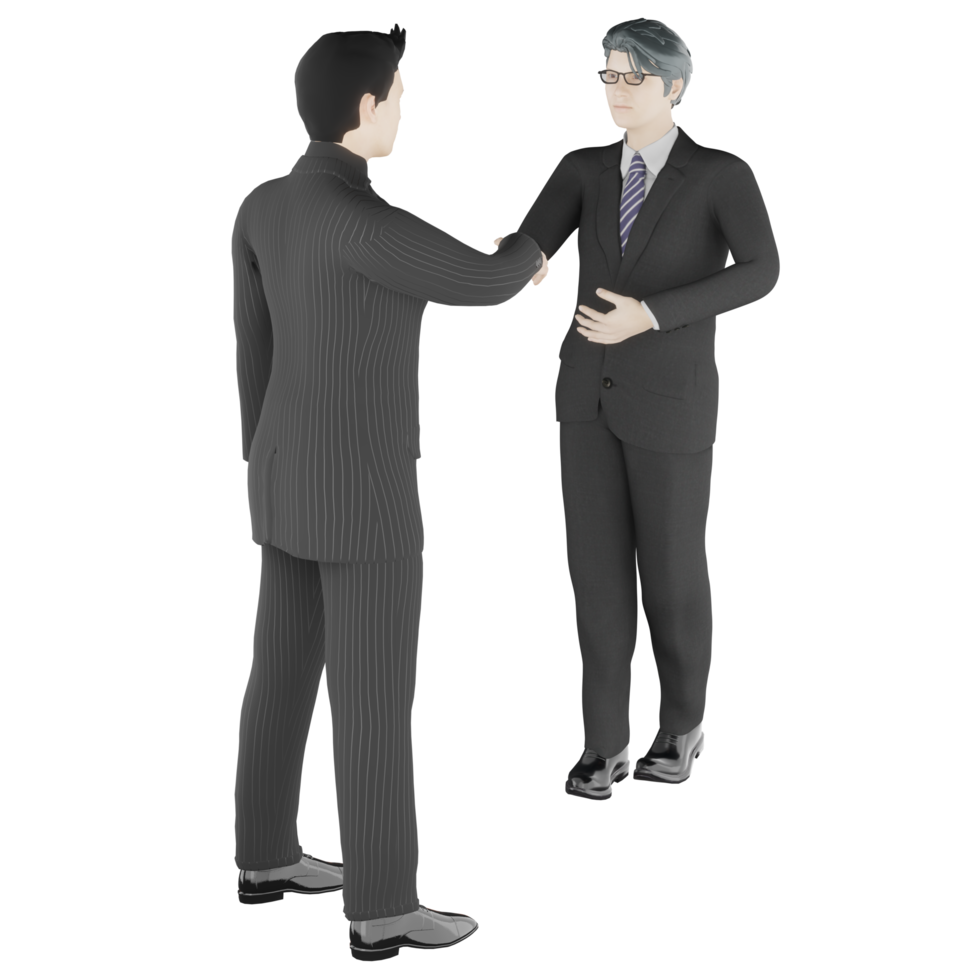 businessman shaking hands partnership teamwork Global network and stock chart  3d illustration png