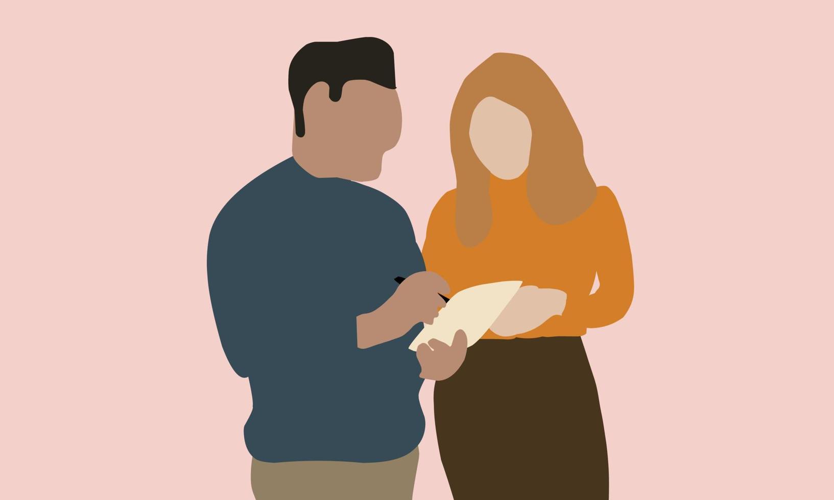 Flat illustration with isolated background, perfect for banners. vector