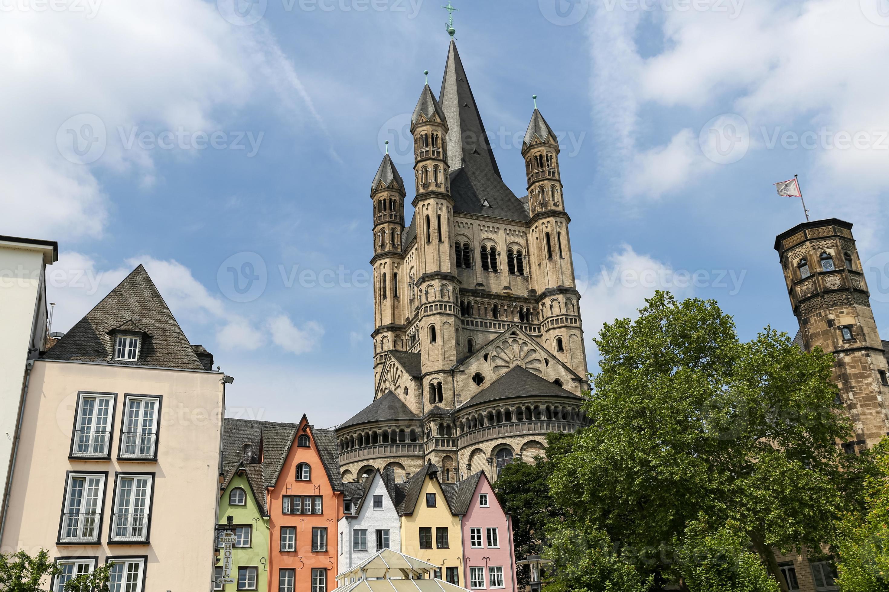 Great Saint Martin Church in Cologne, Germany 9374610 Stock Photo at Vecteezy