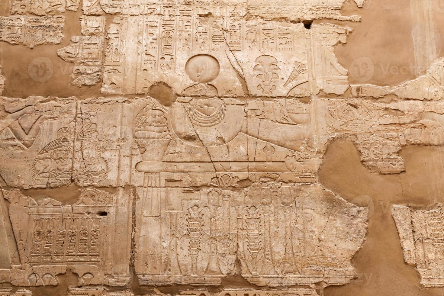 Hieroglyphics in Karnak Temple, Luxor, Egypt photo