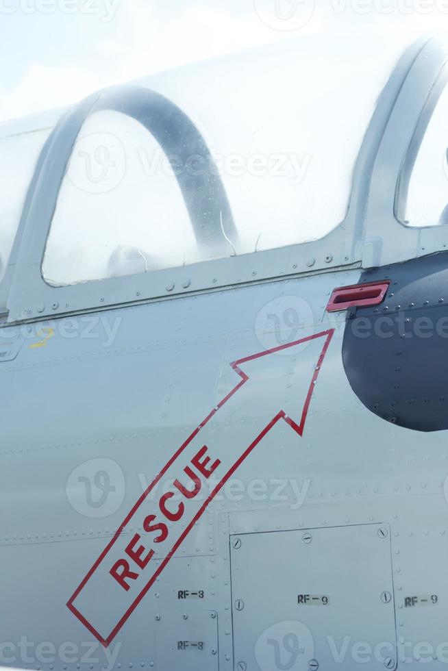 Rescue decal on an old aircraft. photo