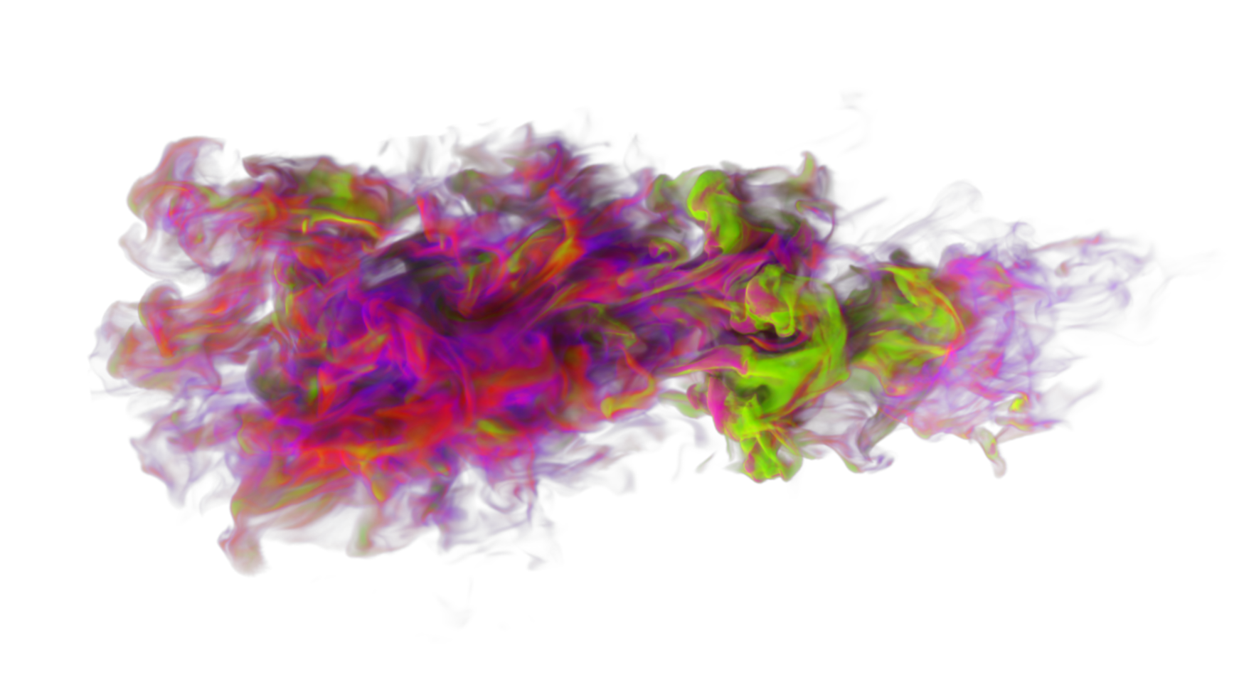 Colorful Smoke Explode PNG Design