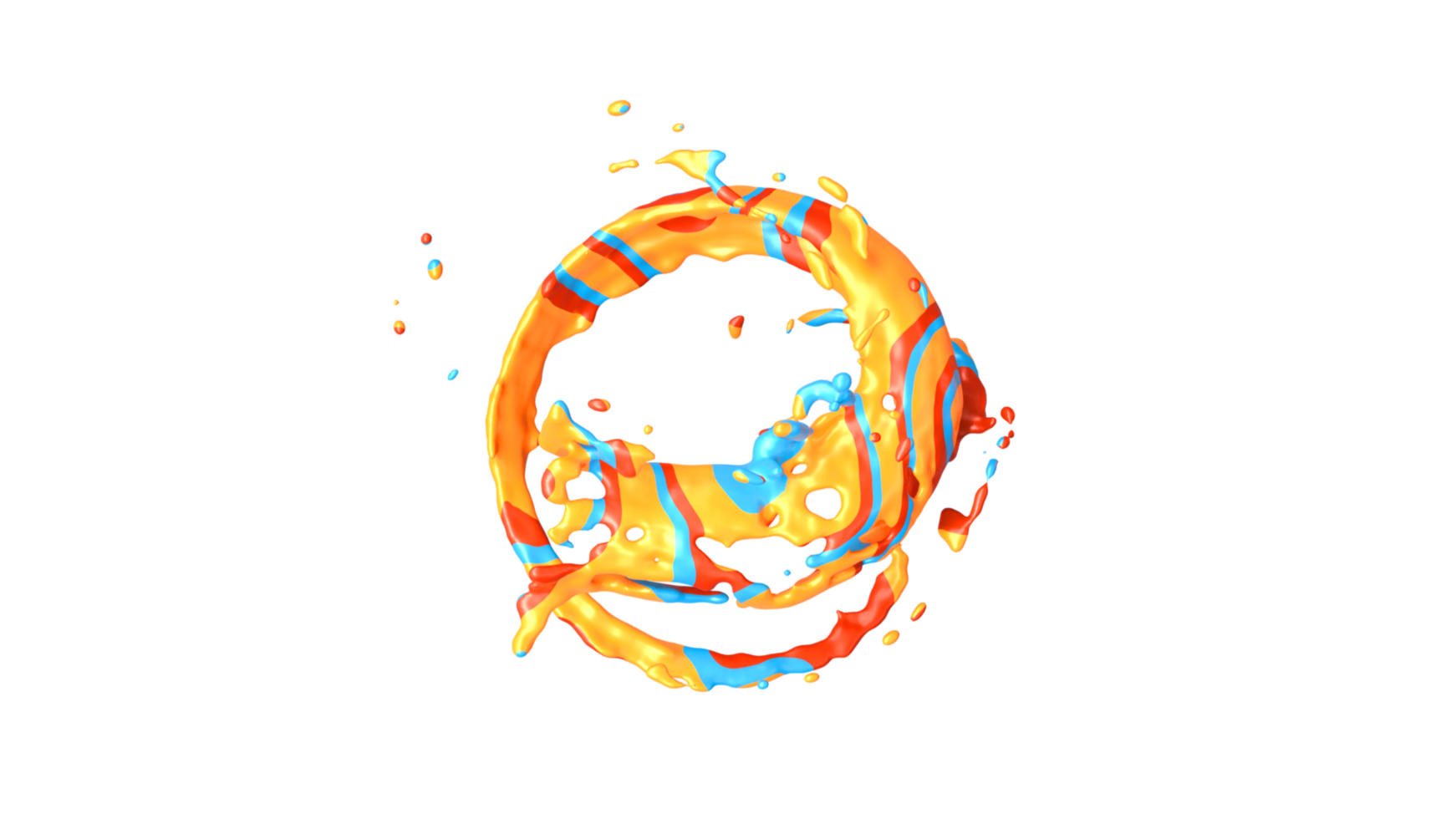 Colorful Paint Splash PNG Design