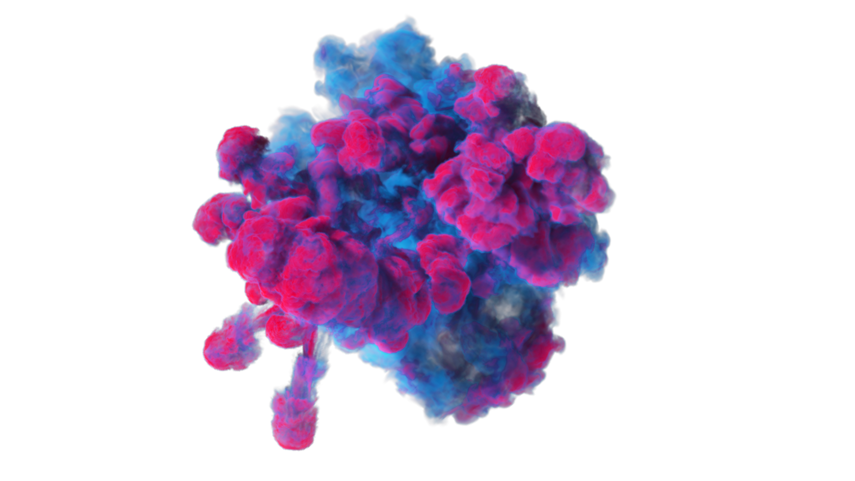 Colorful Smoke Explode PNG Design