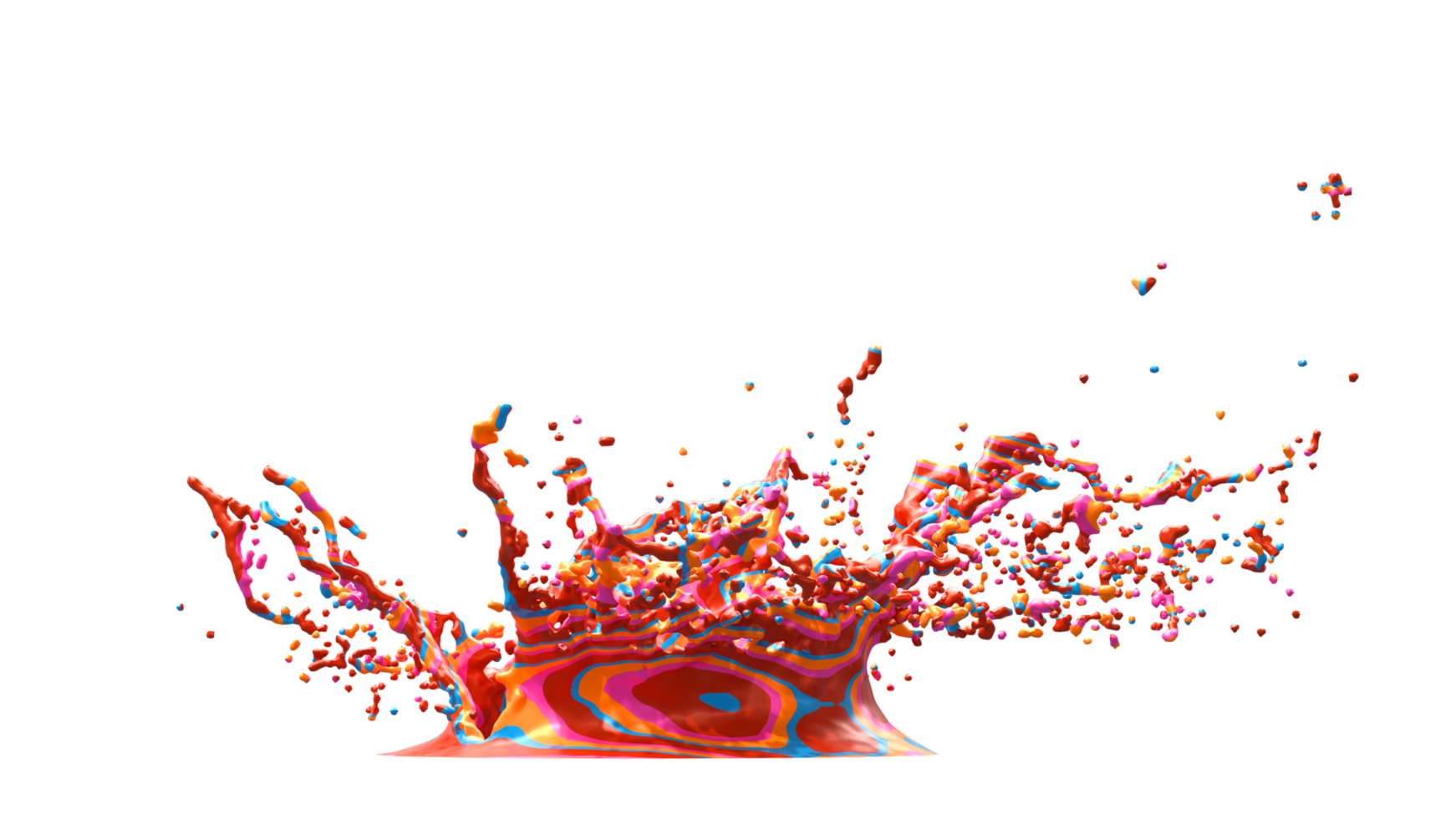 Colorful Paint Splash PNG Design