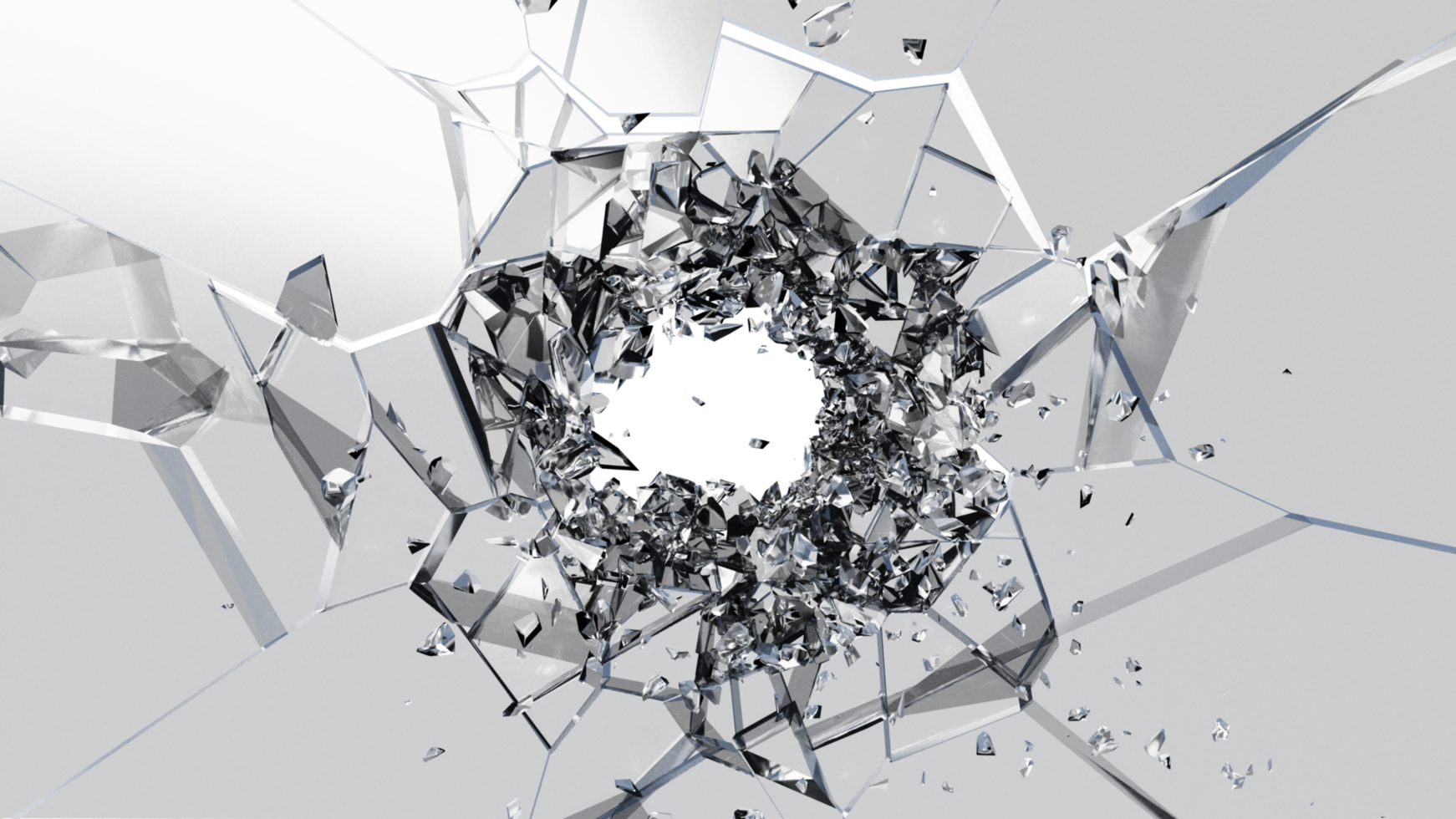 Glass Breaked with Debris png