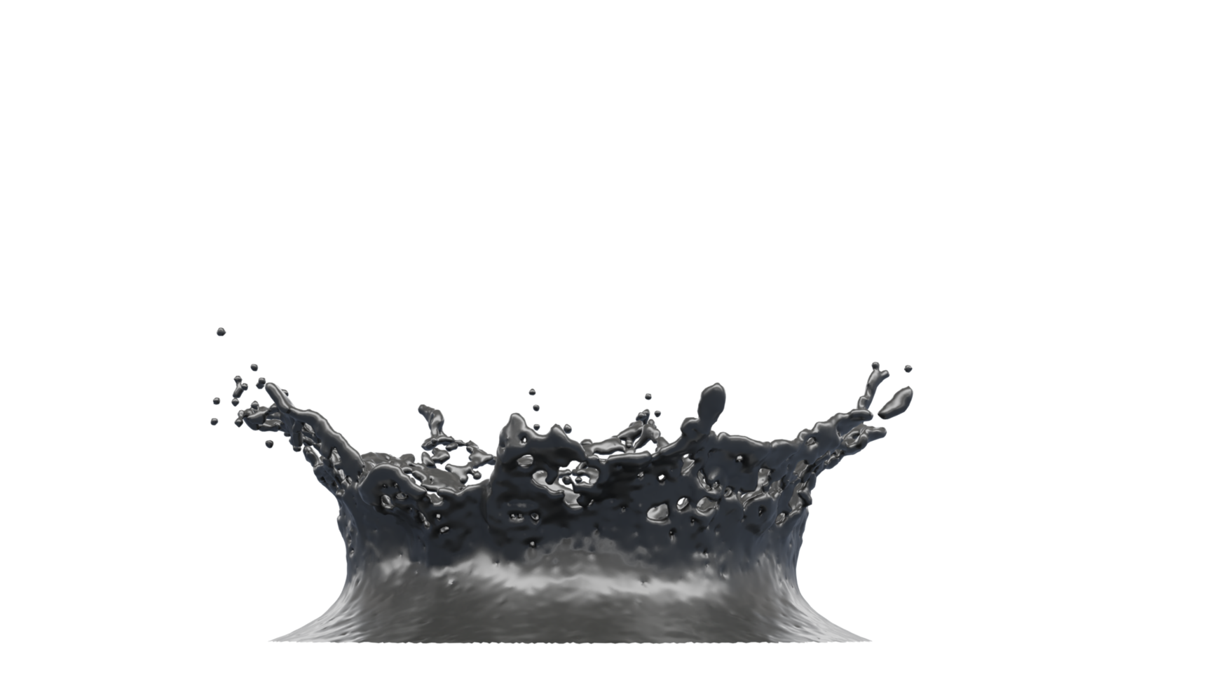 Ink Oil Splash with Droplets png