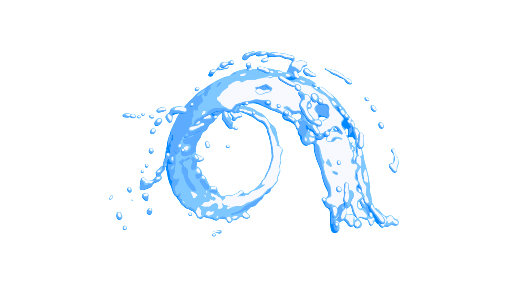 Water Splash Toon Shade Concept Design png