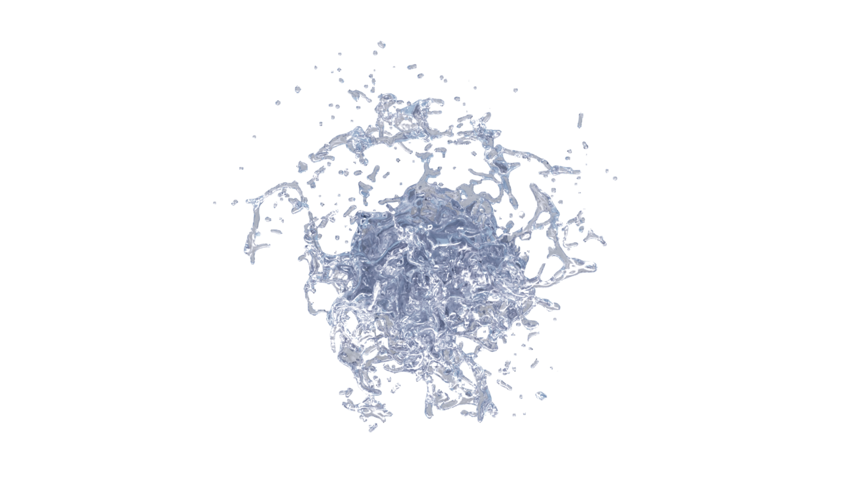 Water Splash with Droplets png