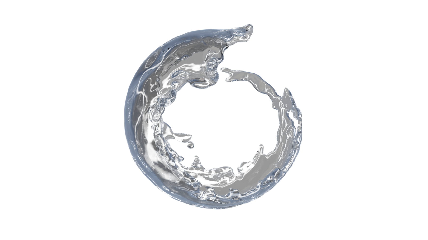 Water Splash with Droplets png