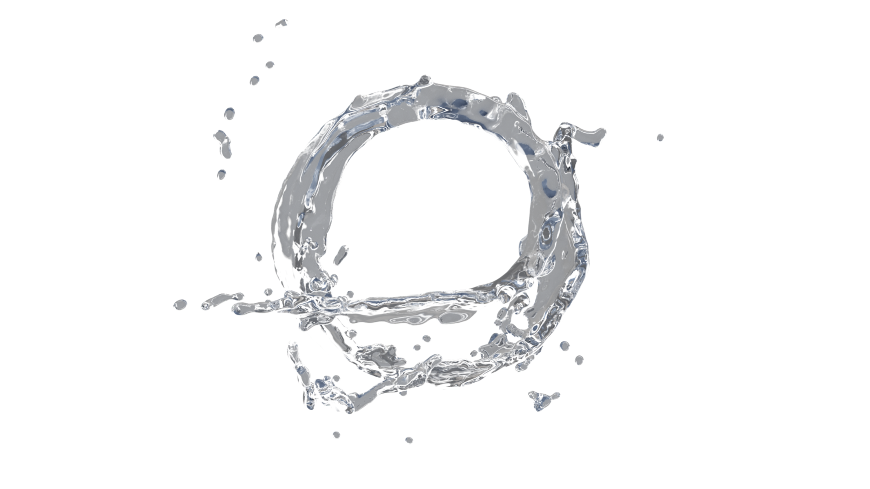 Water Splash with Droplets png