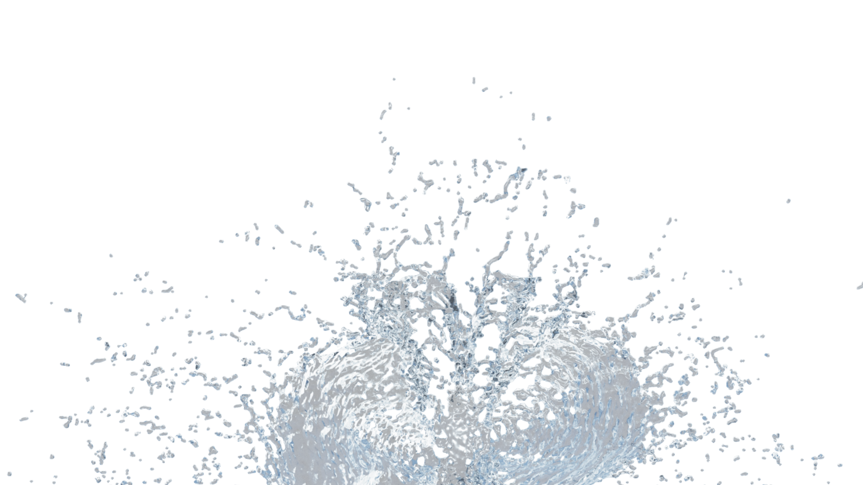 Water Splash with Droplets png