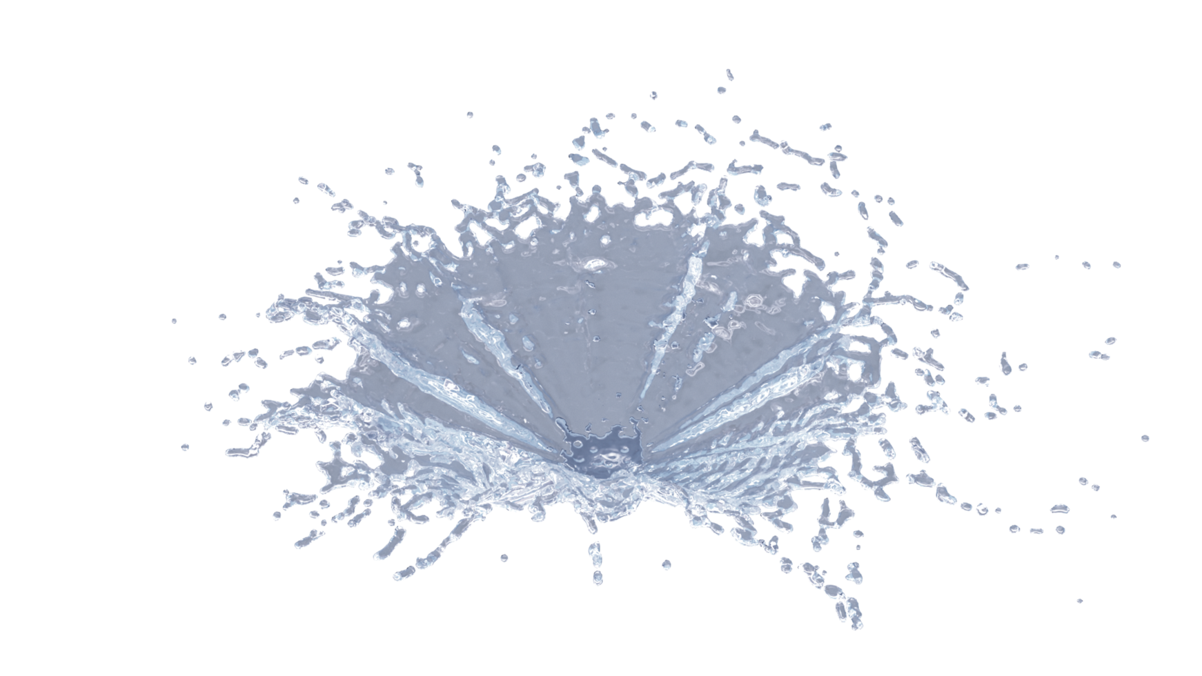 Water Splash with Droplets png