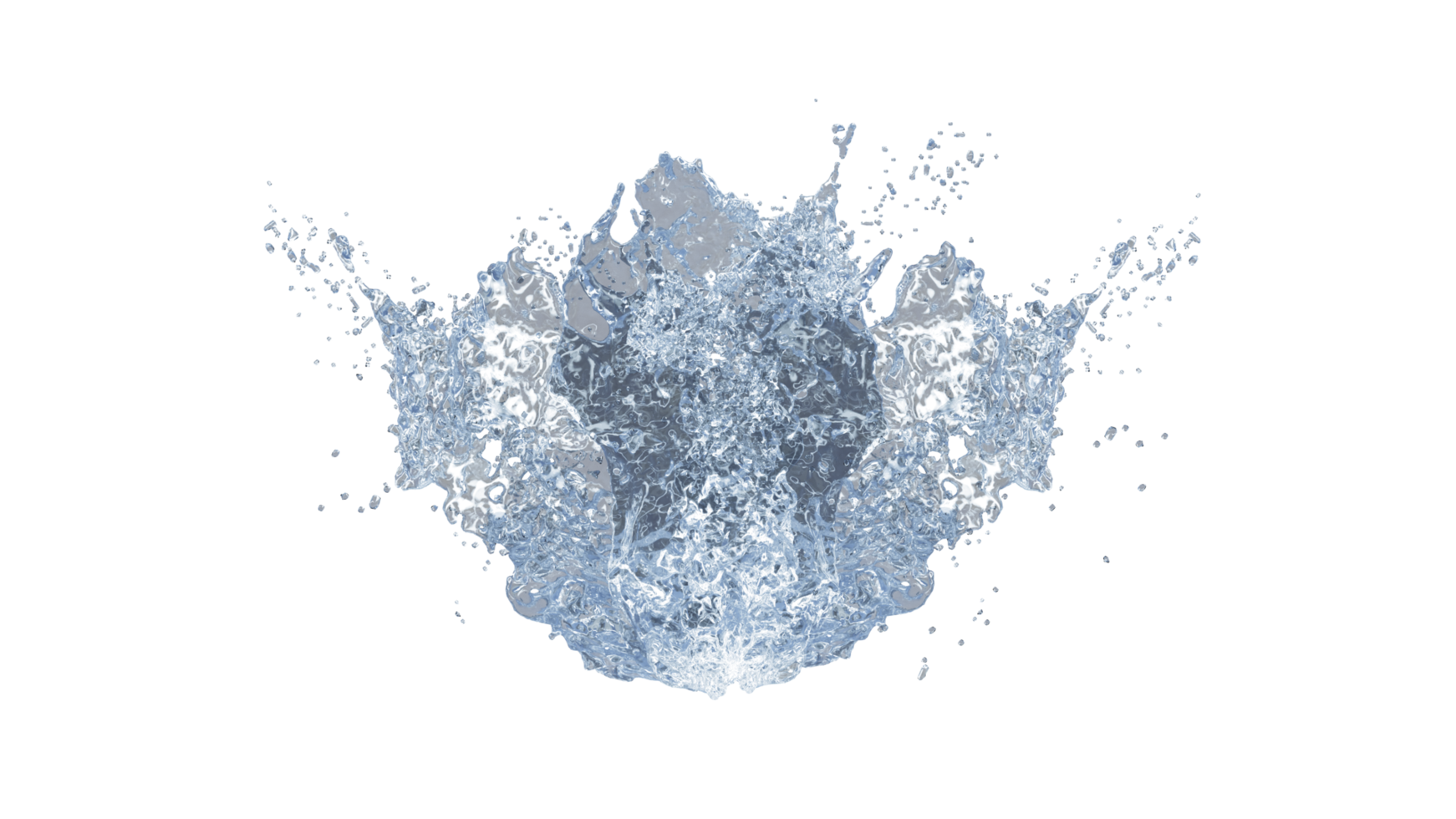 Water Splash with Droplets png