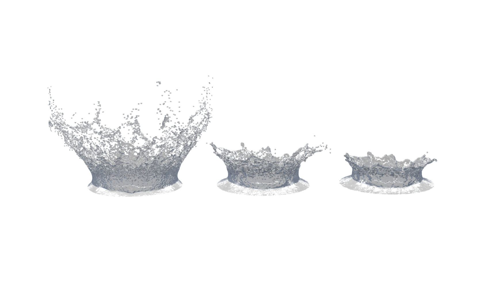 Water Splash with Droplets png