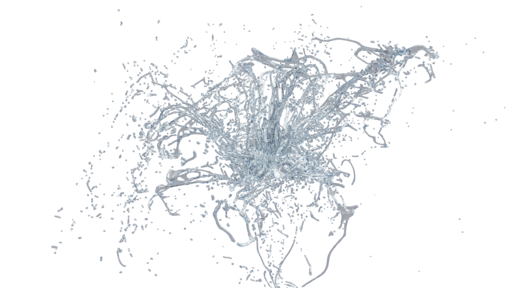 Water Splash with Droplets png