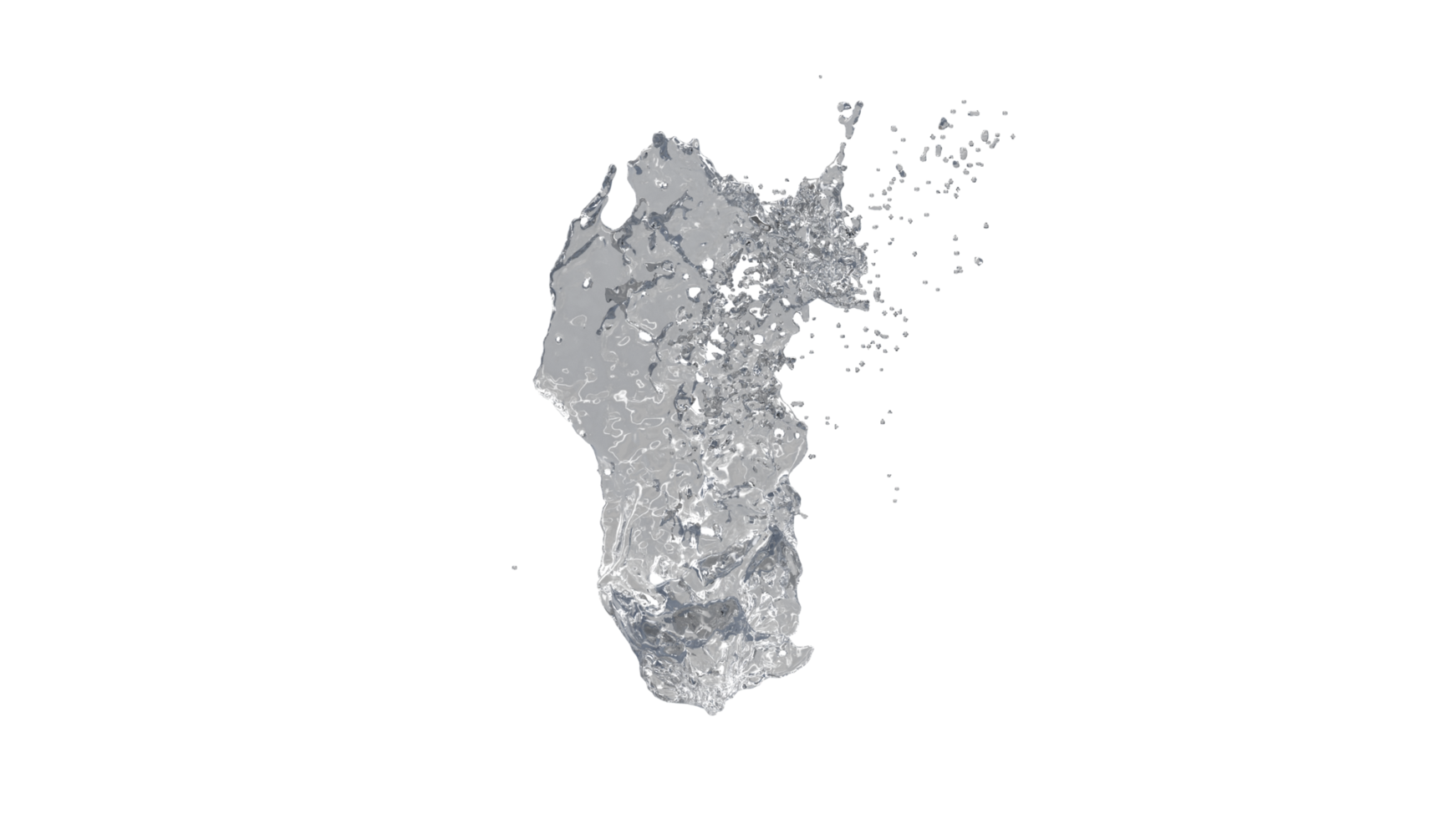 Water Splash with Droplets png