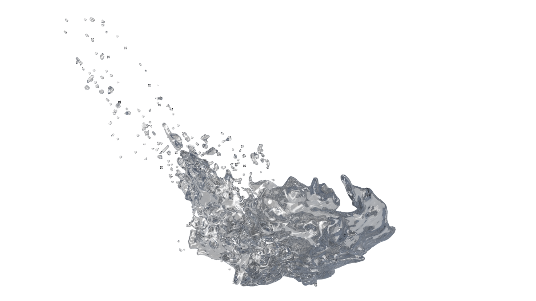 Water Splash with Droplets png