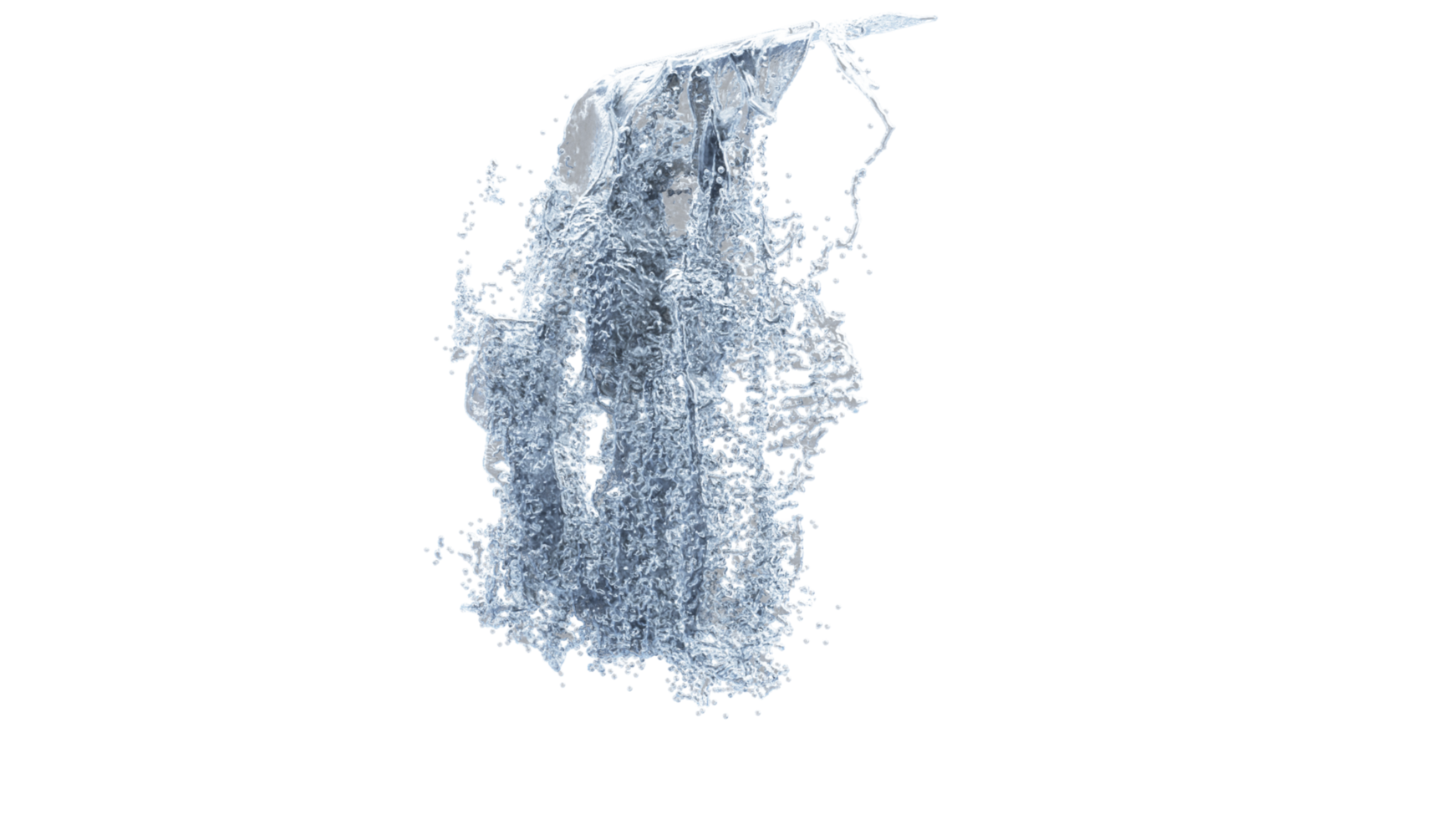 chute d'eau rendu conception 3d png