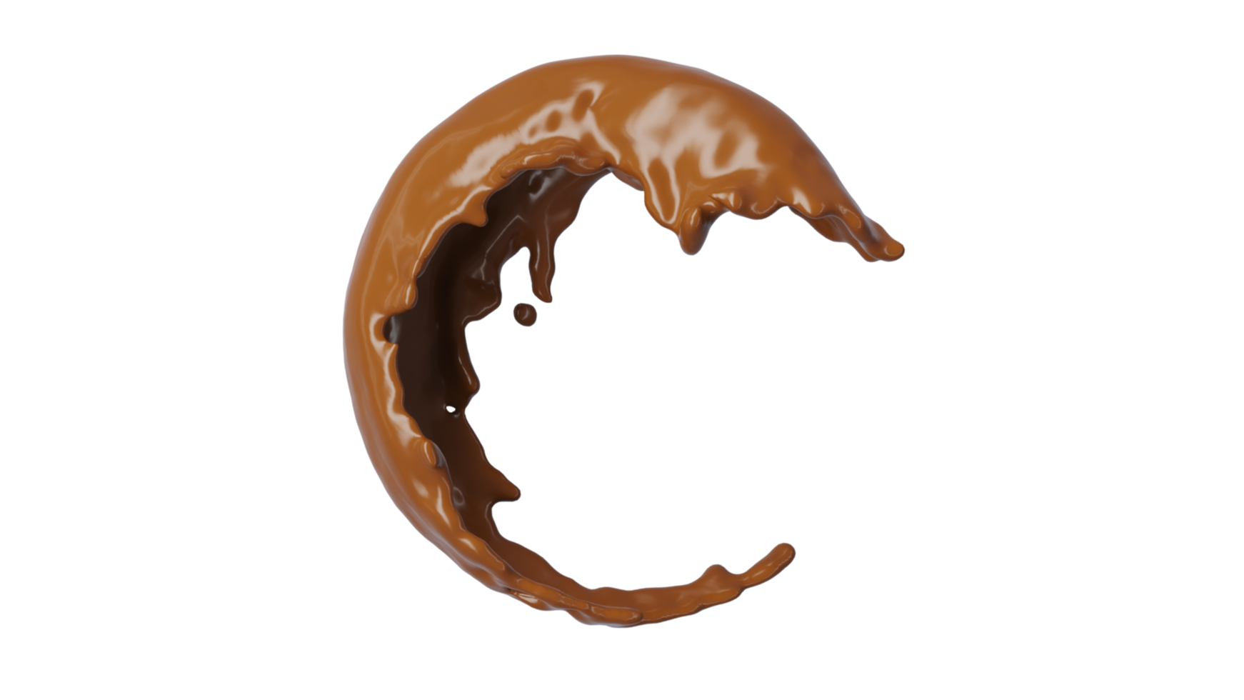 Chocolate Splash with Droplets png