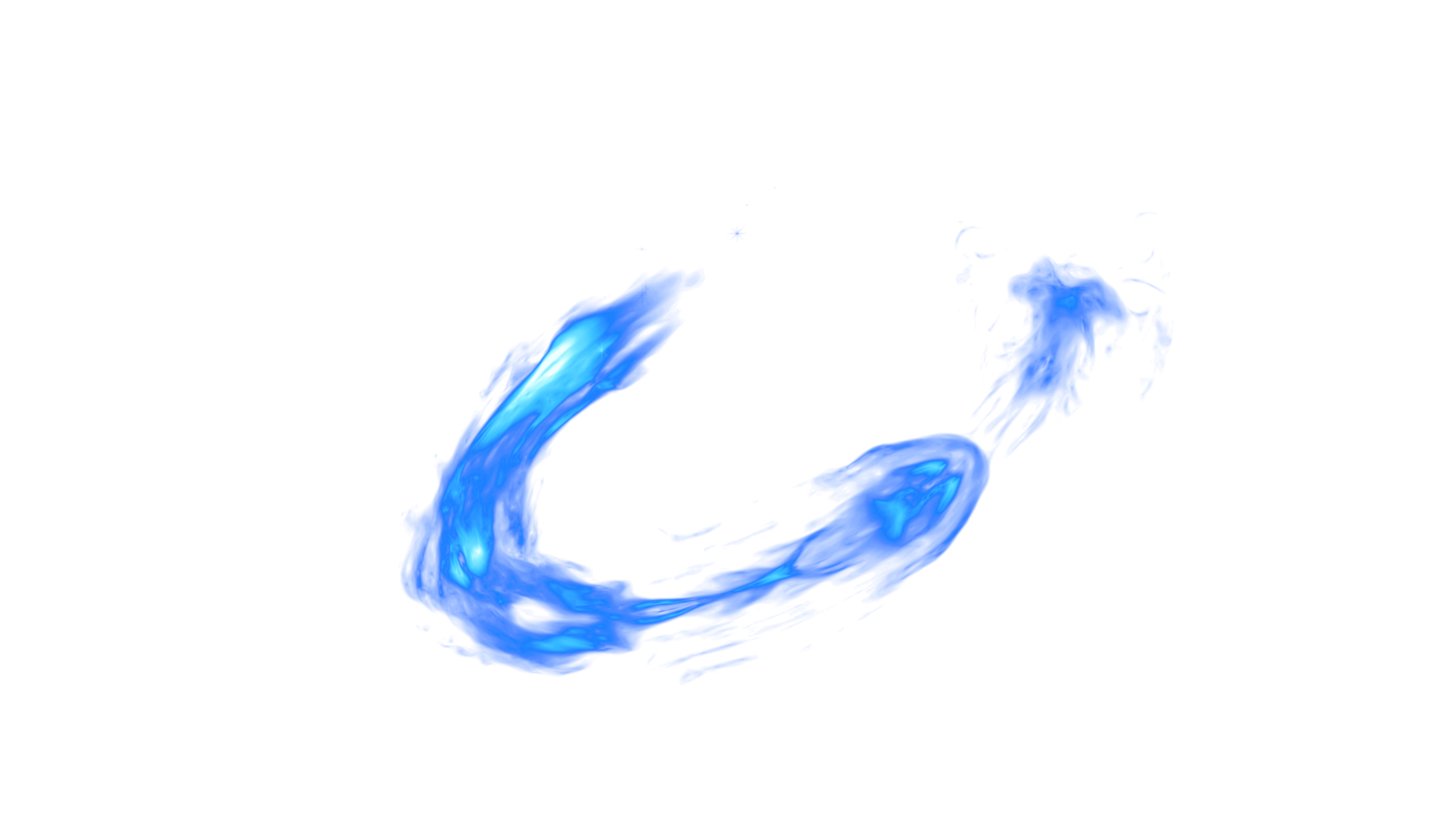 Blue Fire FX for Game PNG Design