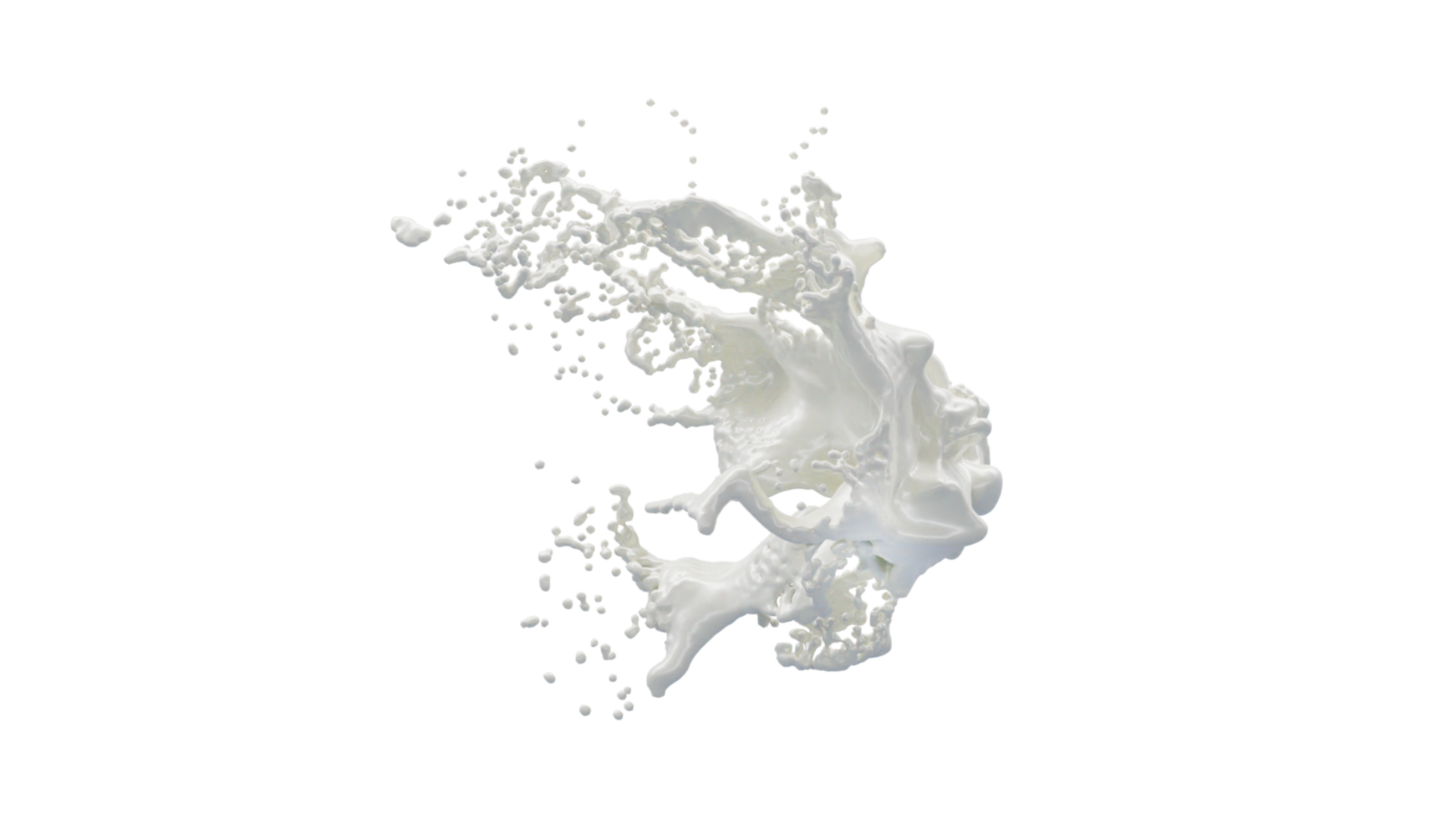 Milk Splash with Droplets png