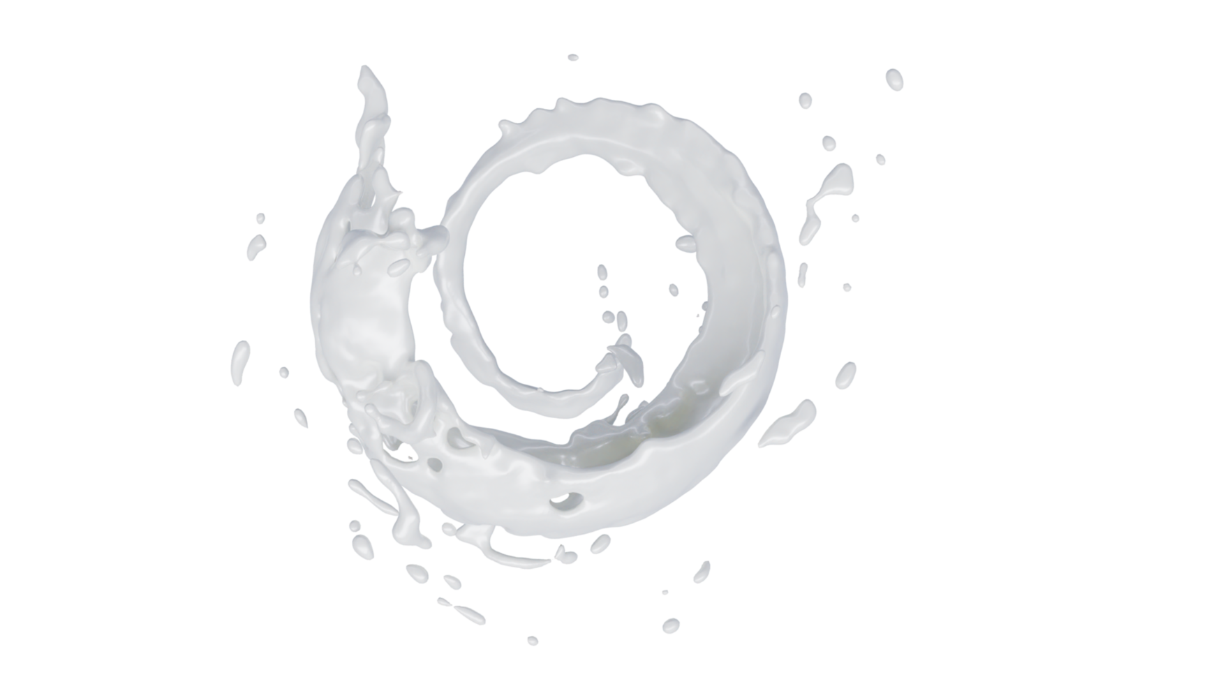 Milk Splash with Droplets png