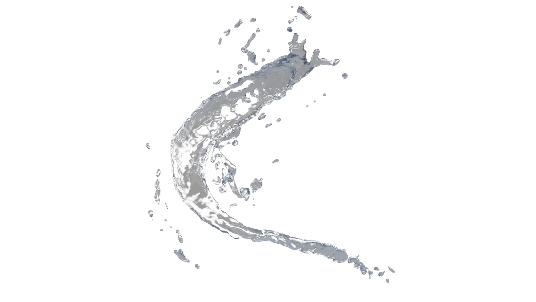 Water Splash with Droplets png