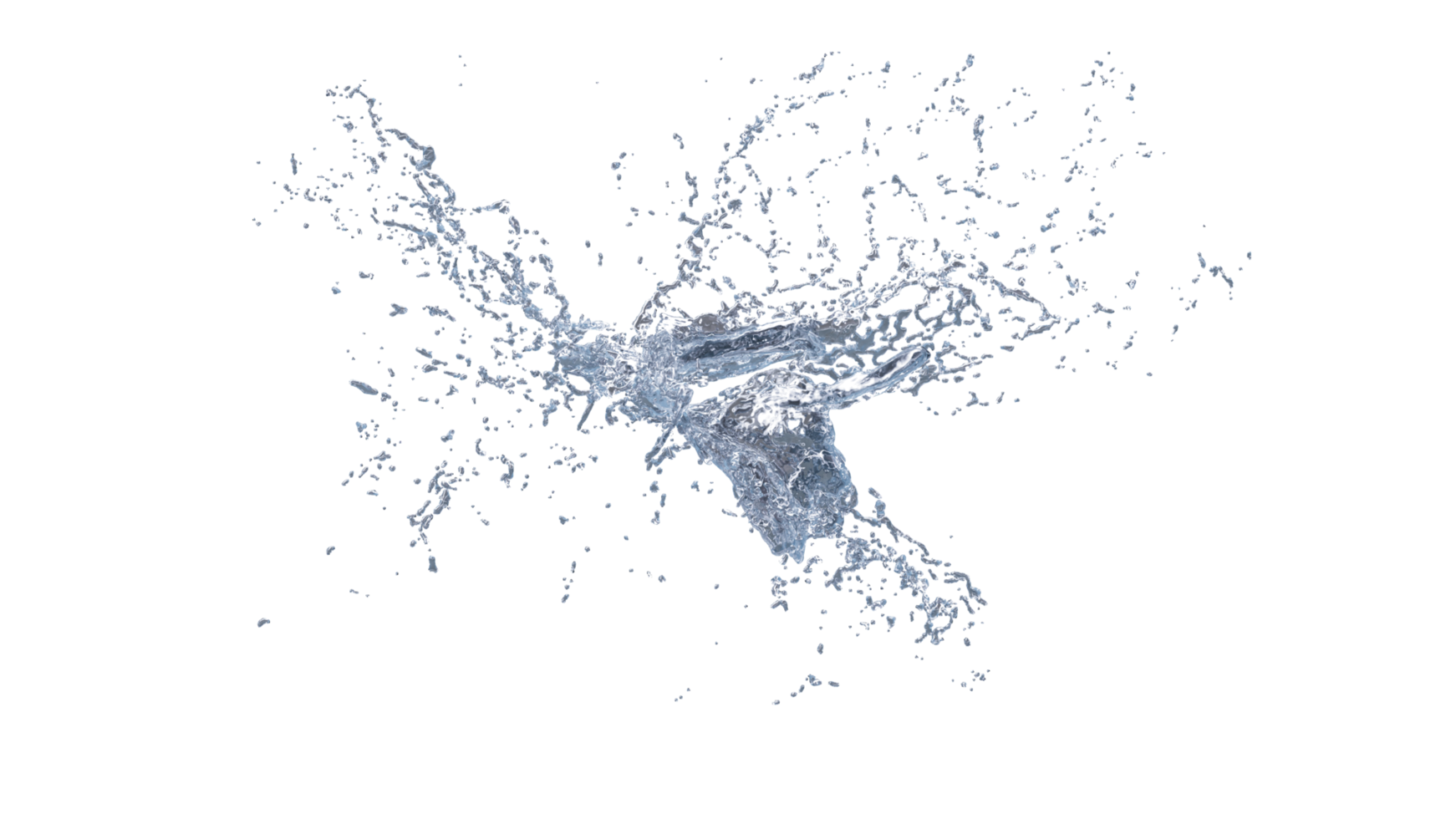 Water Splash with Droplets png