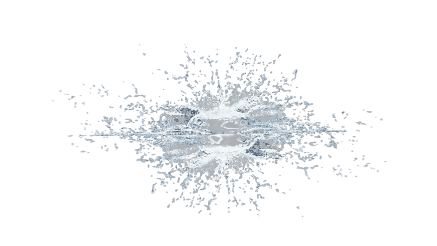 Water Splash with Droplets png