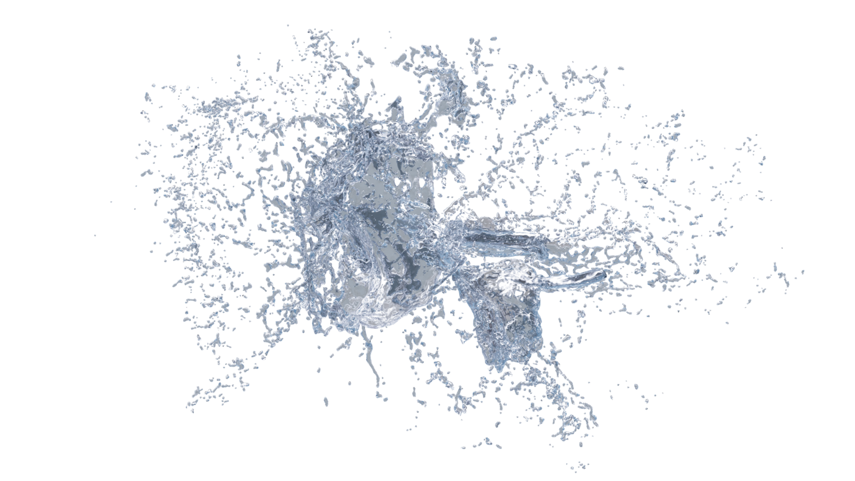 Water Splash with Droplets png