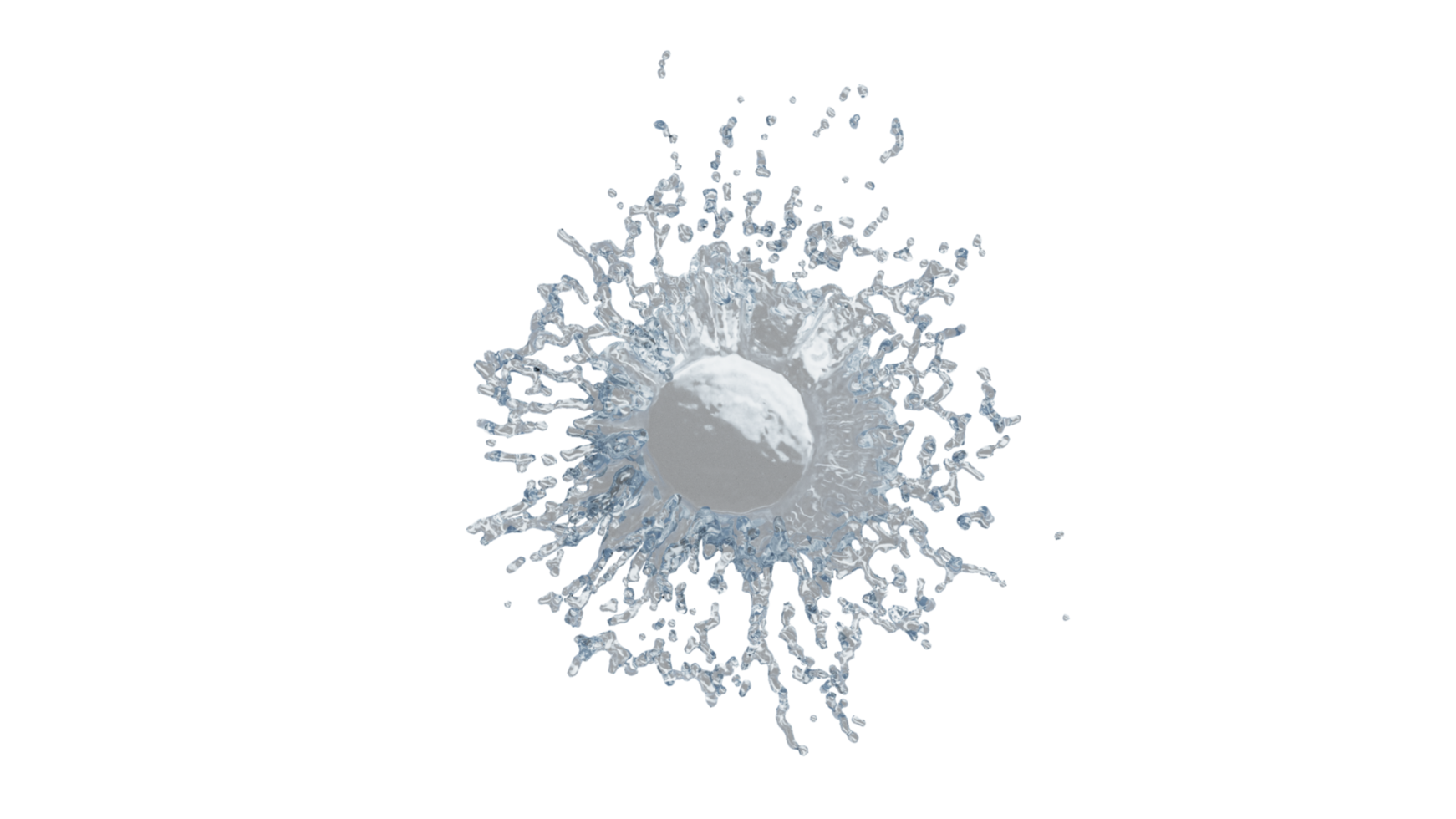 Water Splash with Droplets png