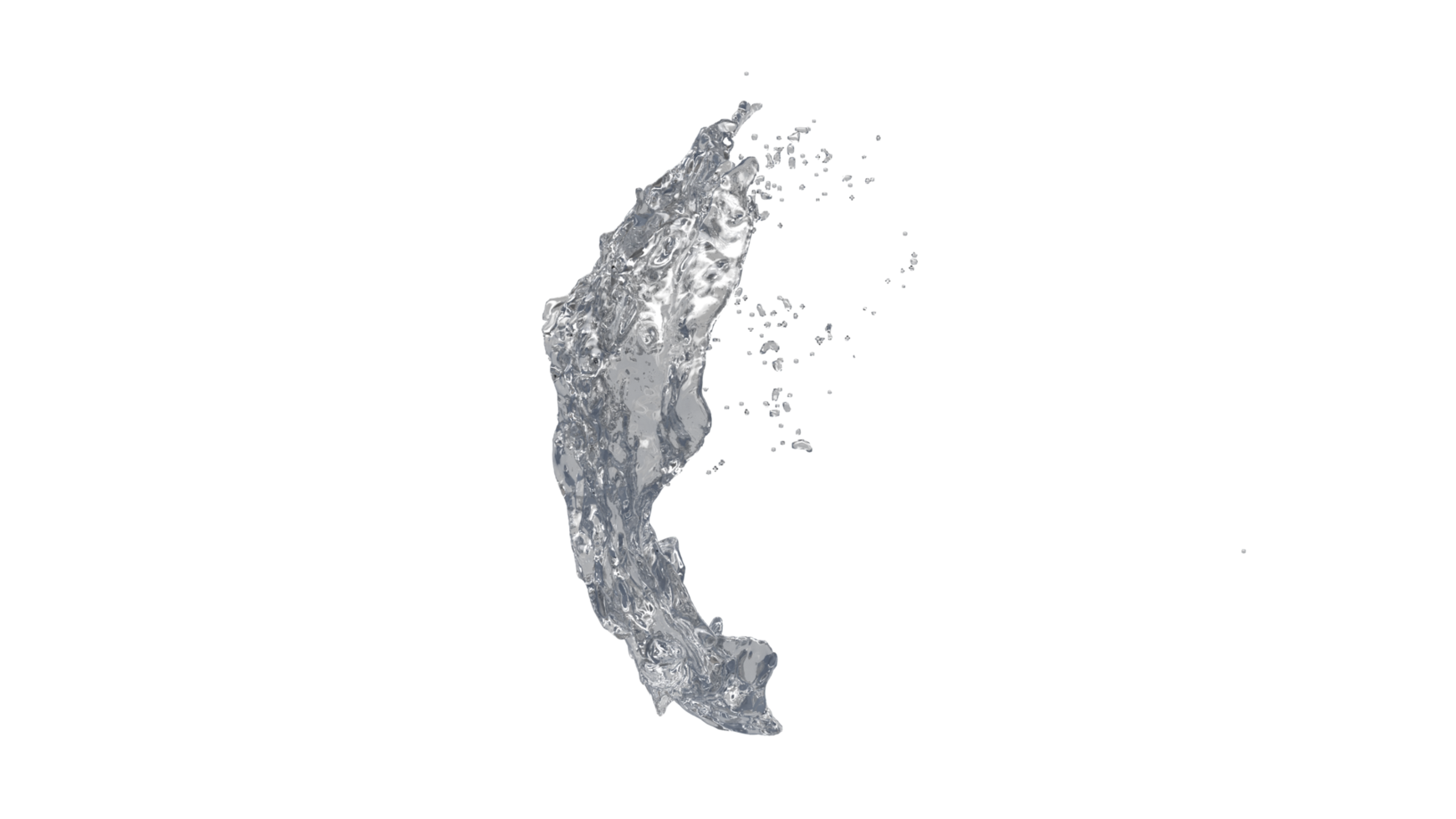 Water Splash with Droplets png