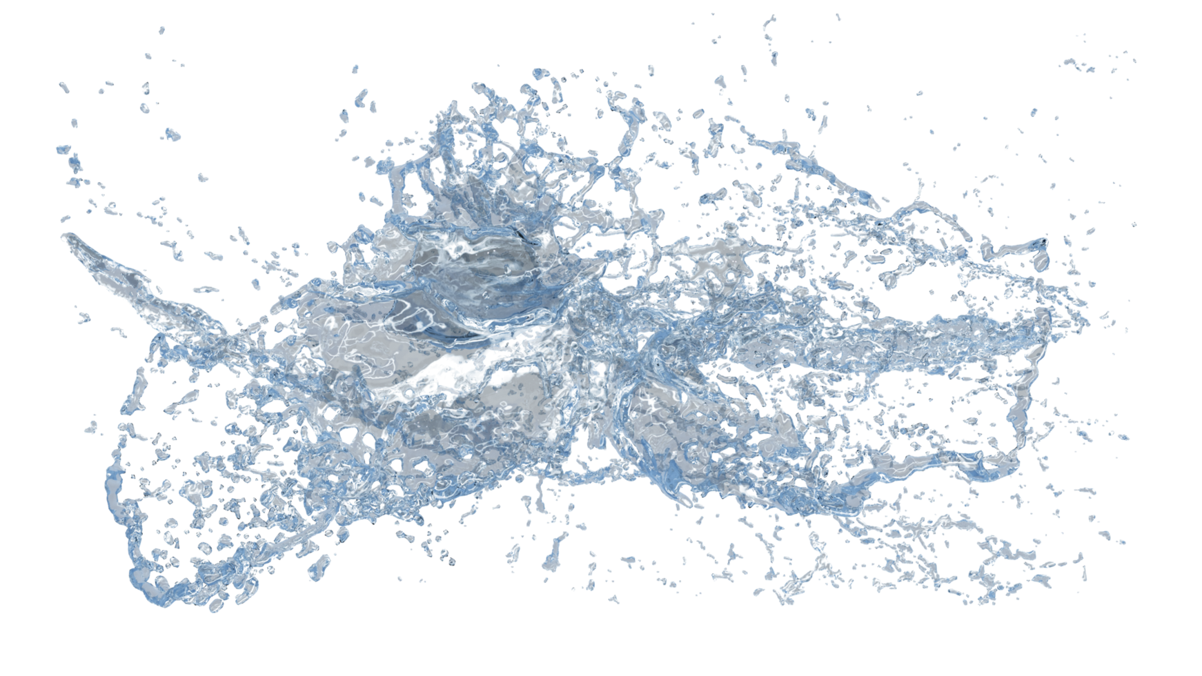 Water Splash with Droplets png