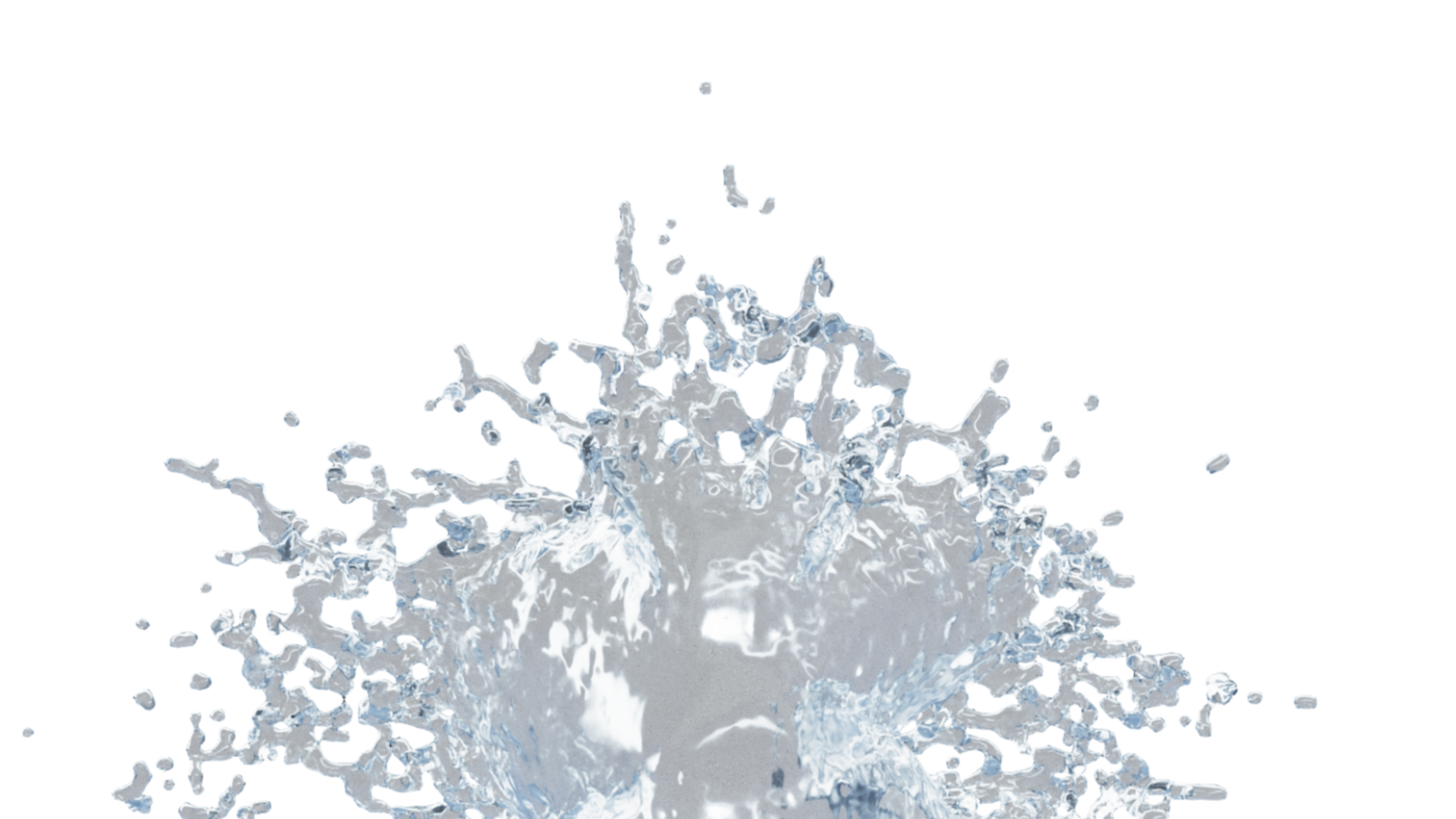 Water Splash with Droplets png