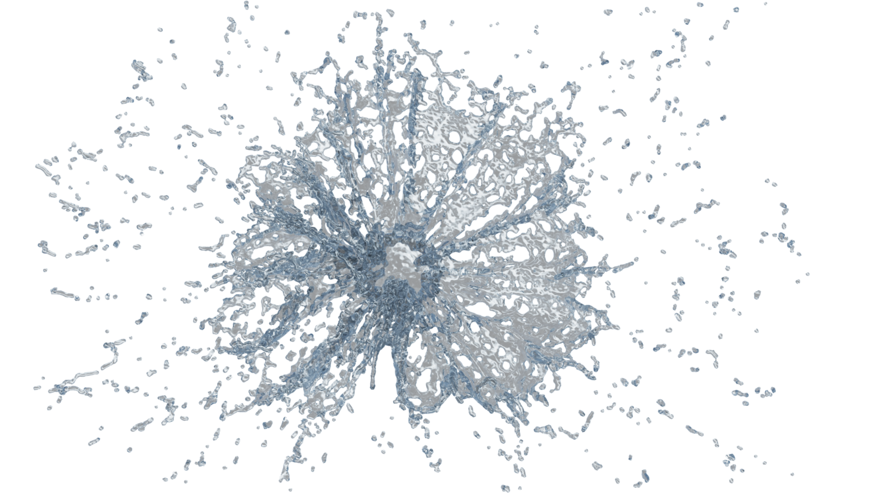 Water Splash with Droplets png