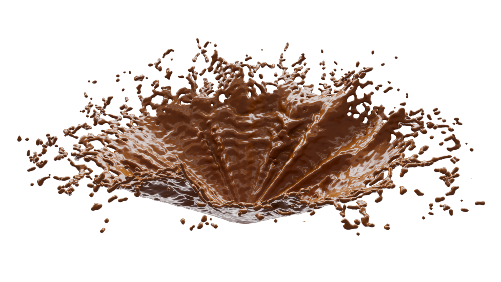 Chocolate Splash with Droplets png