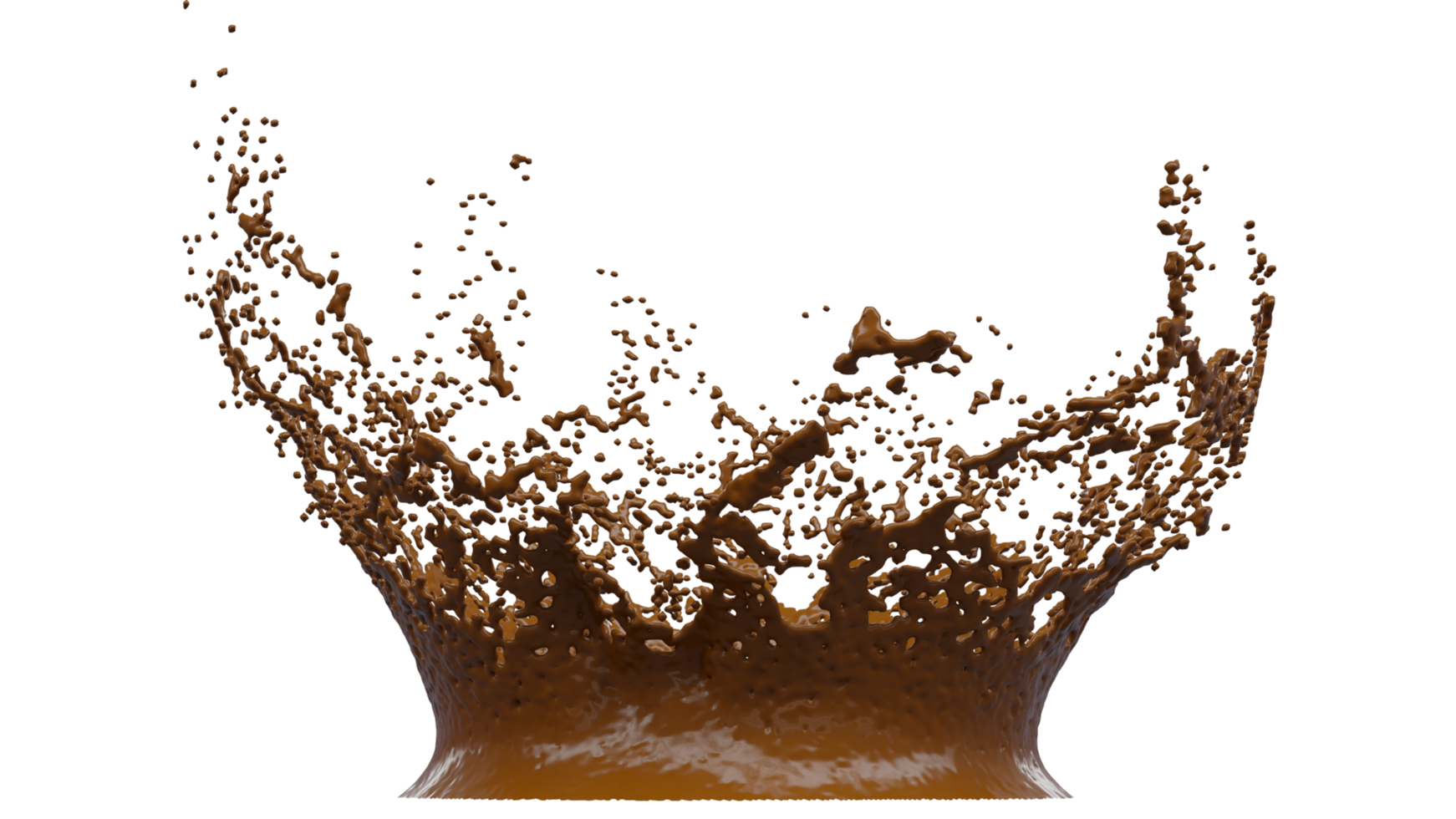 Chocolate Splash with Droplets png