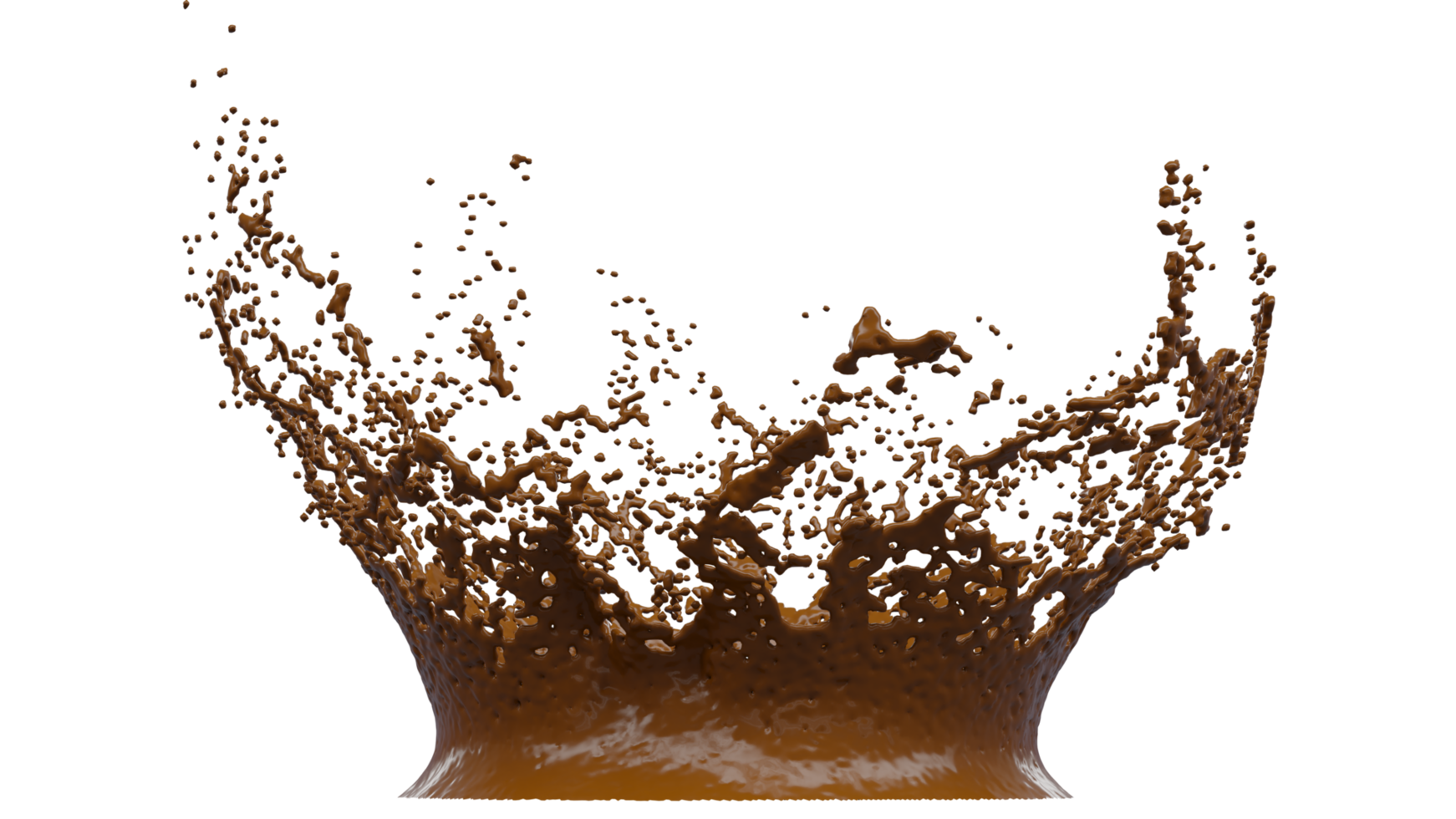 Chocolate Splash with Droplets png