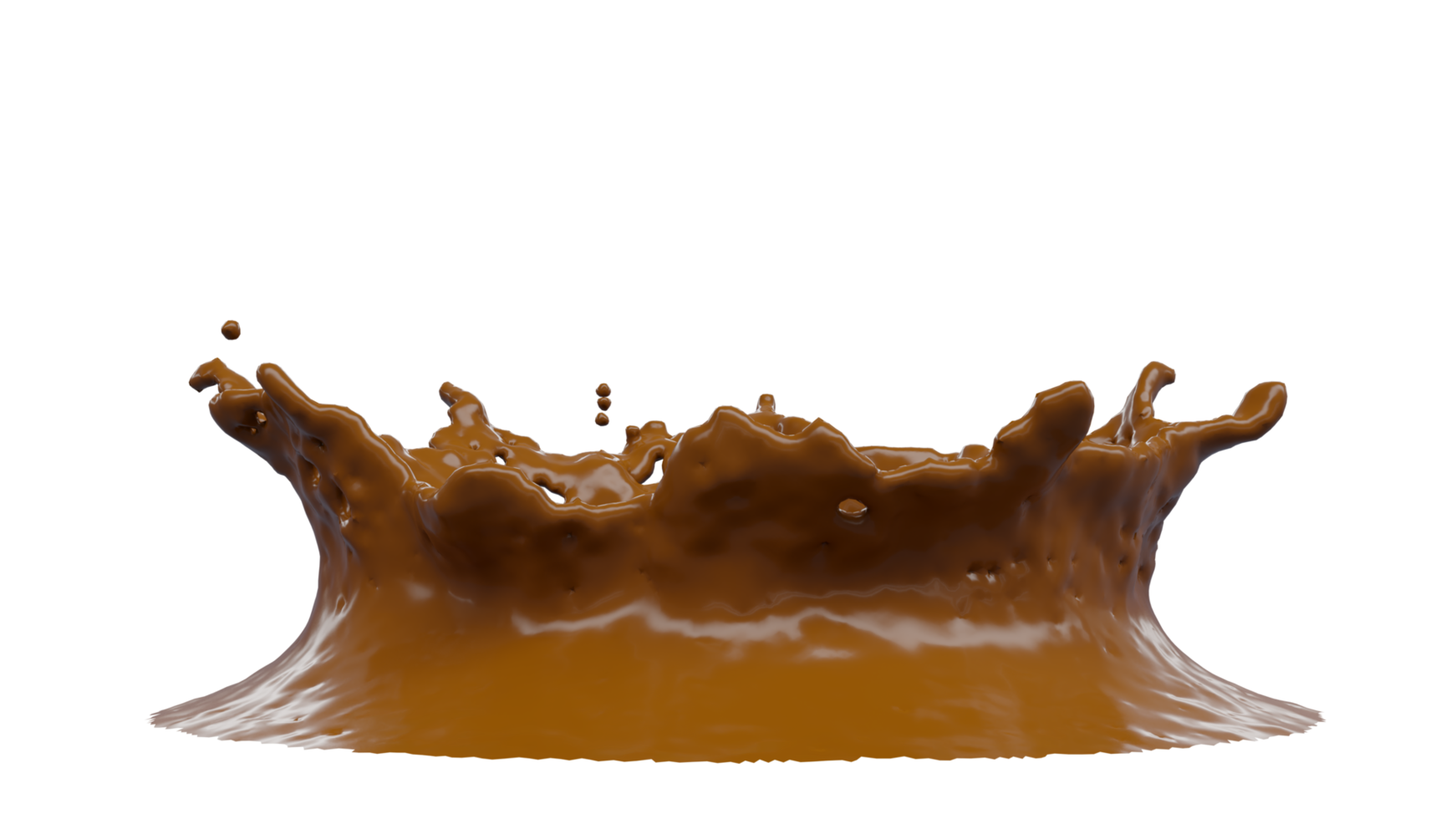 Chocolate Splash with Droplets png