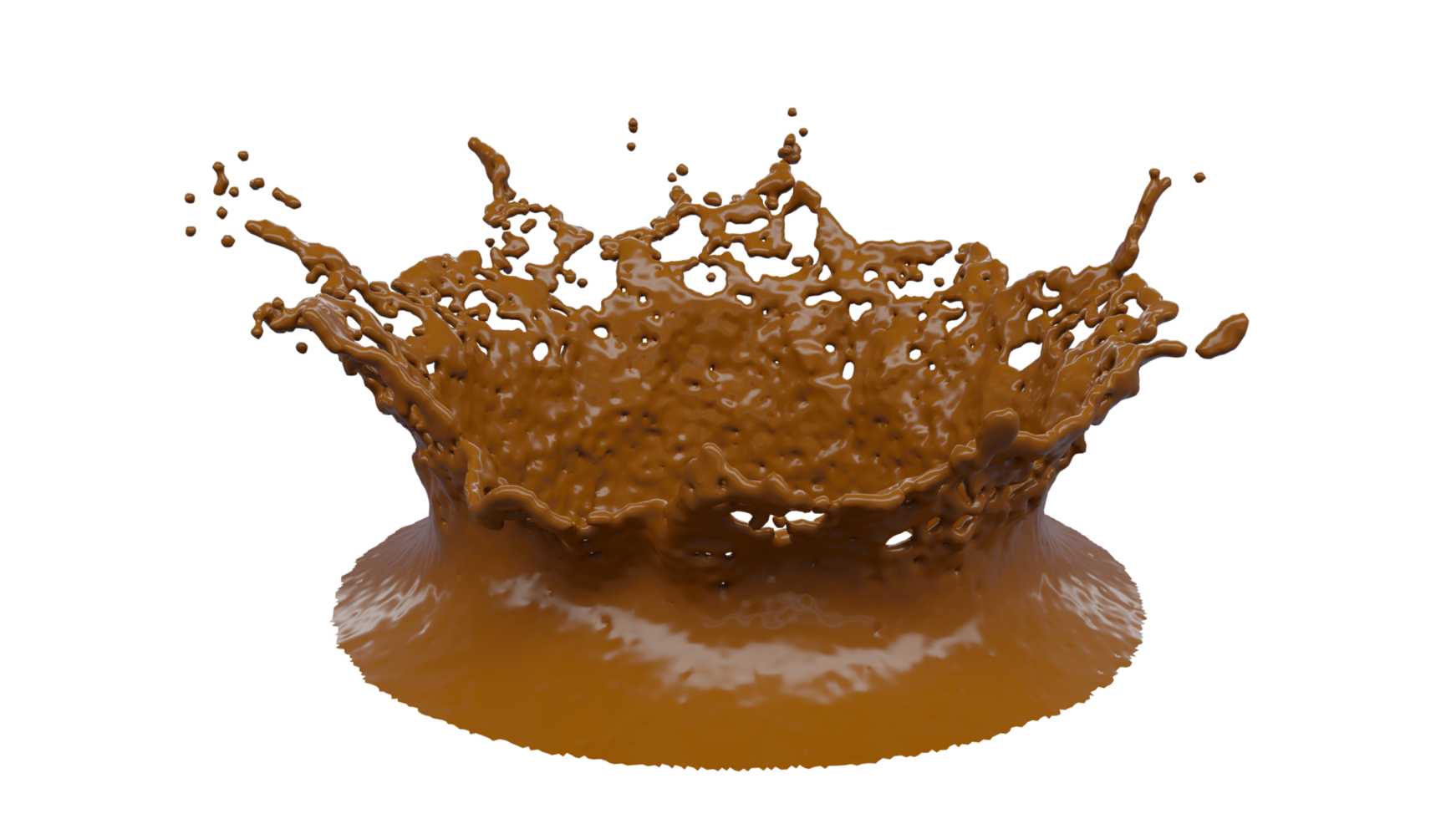 Chocolate Splash with Droplets png