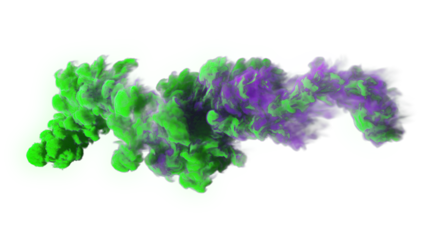 diseño de png de explosión de humo colorido