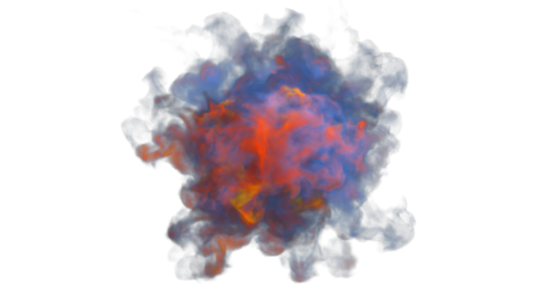 Colorful Smoke Explode PNG Design