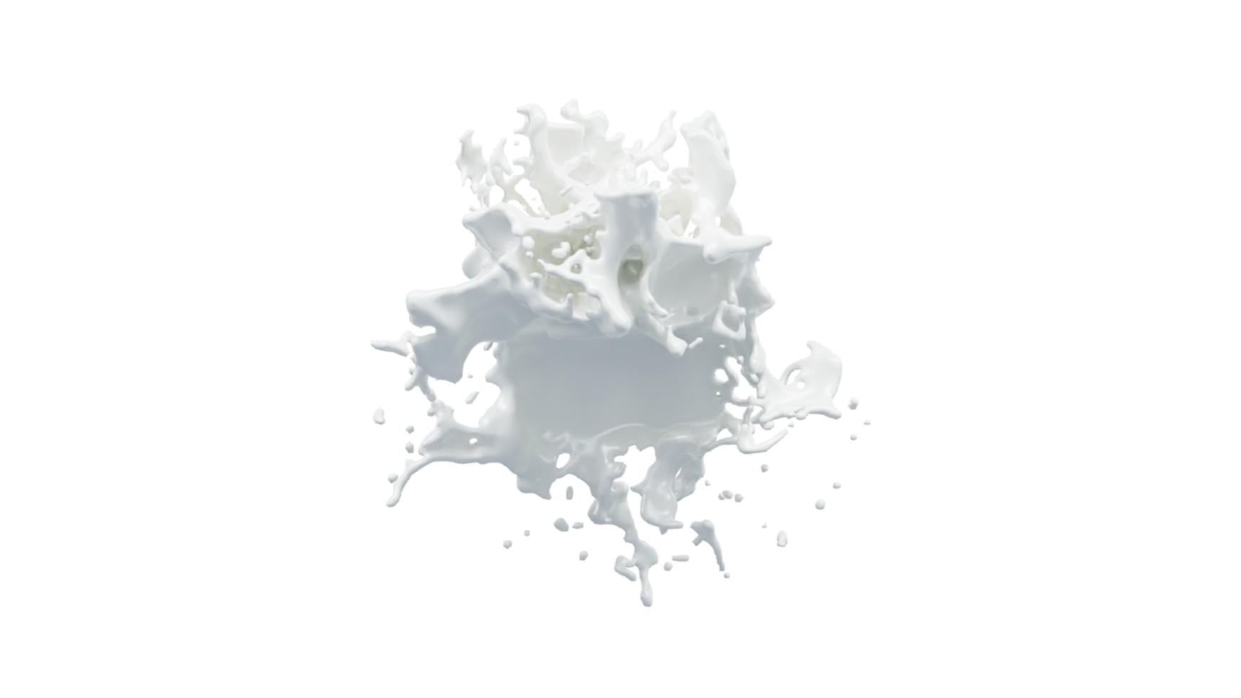 éclaboussure de lait avec des gouttelettes png