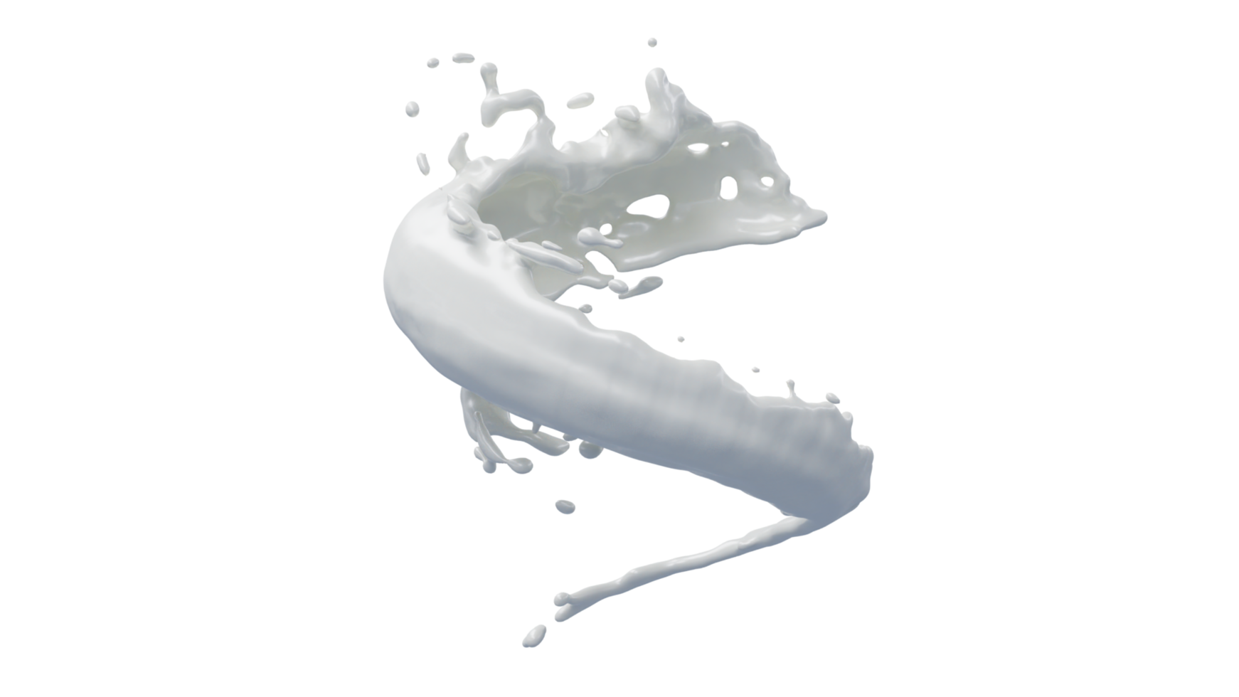 éclaboussure de lait avec des gouttelettes png