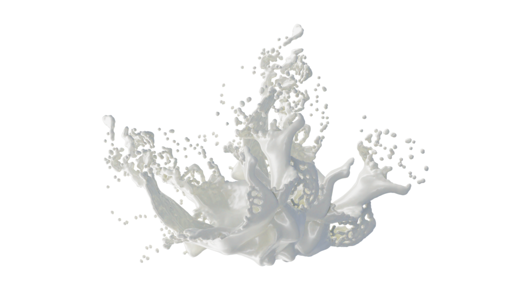 Milk Splash with Droplets png