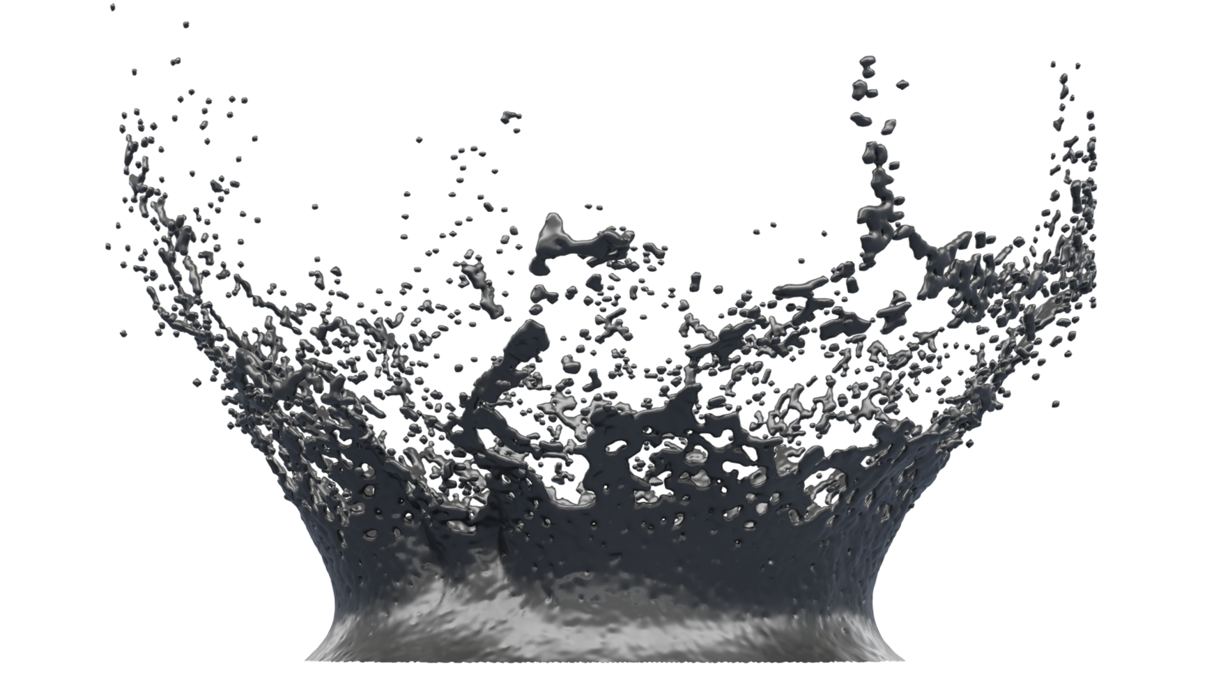 Ink Oil Splash with Droplets png