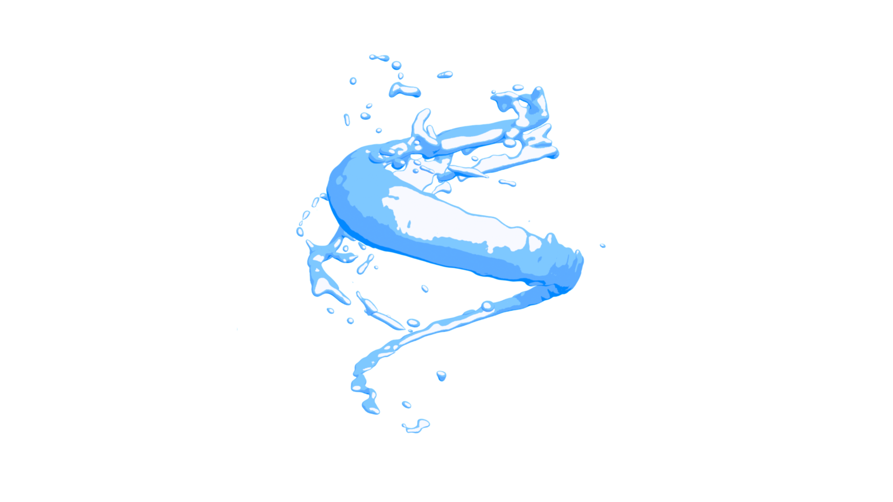 water splash toon schaduw conceptontwerp png