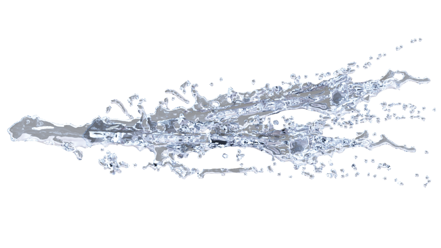 Water Splash with Droplets png