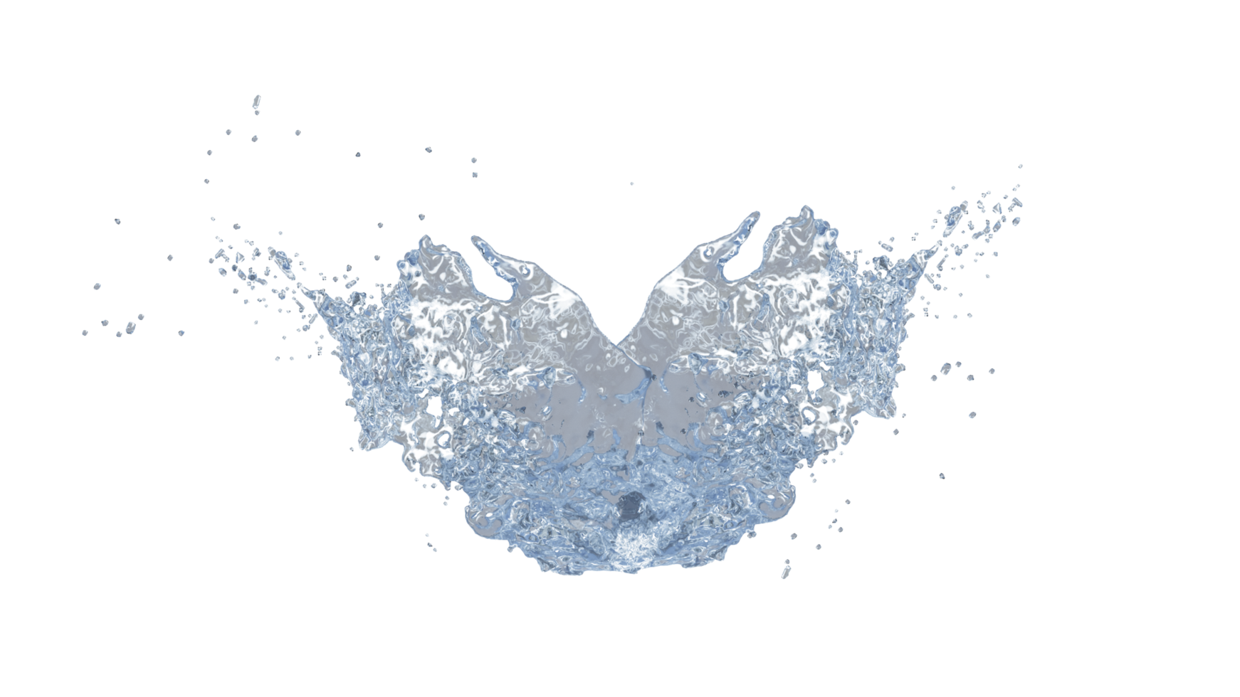 Water Splash with Droplets png